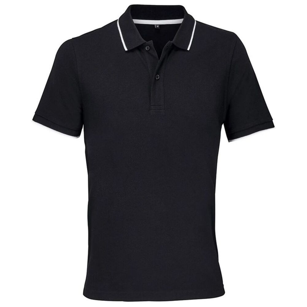 SOLS Unisex Adult Palermo Polo Shirt / Black/White